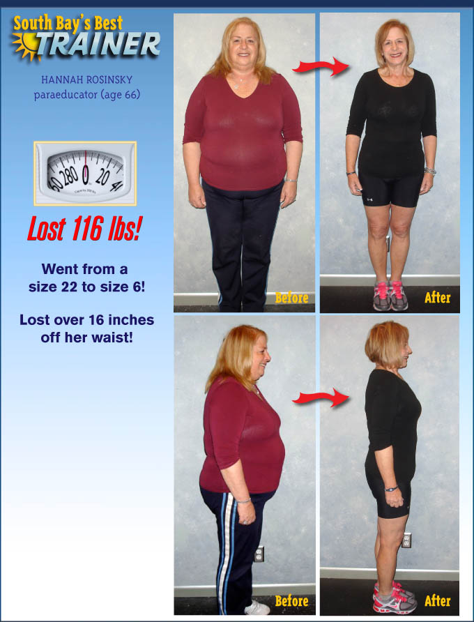 weight loss testimonial personal trainer fat loss program - Hannah Rosisnsky